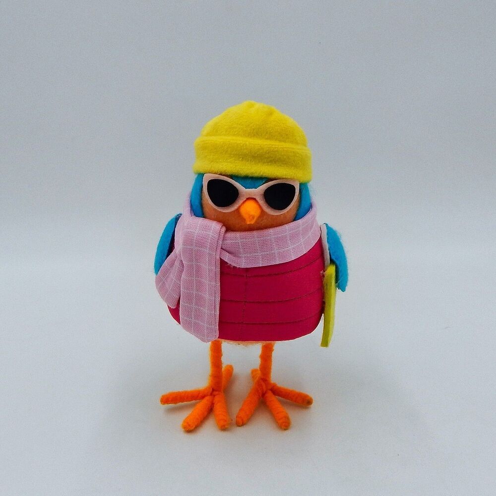 Target Winter Spritz Bird Featherly Friends MERRY 2024 Fabric Bird Pink Coat
